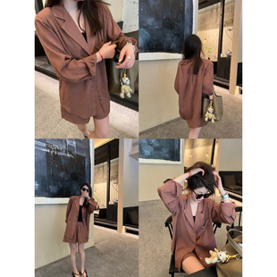 复古蜜糖版 防晒套装 型ju好54%天丝薄款 外套短裤 西装 superniniyy