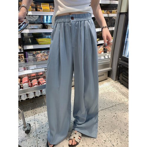 superniniyy 冰茶100%兰精天丝穿了不想脱下来凉凉垂垂裤阔腿裤女