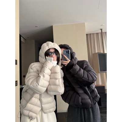 '妮妮甄选排骨羽绒服'新国标95白鸭绒超高品大朵绒连帽羽绒外套女
