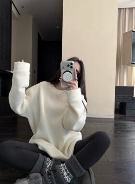 superniniyy 棉花糖&软软糯糯一体绒宽松羊羔毛大卫衣上衣女秋冬