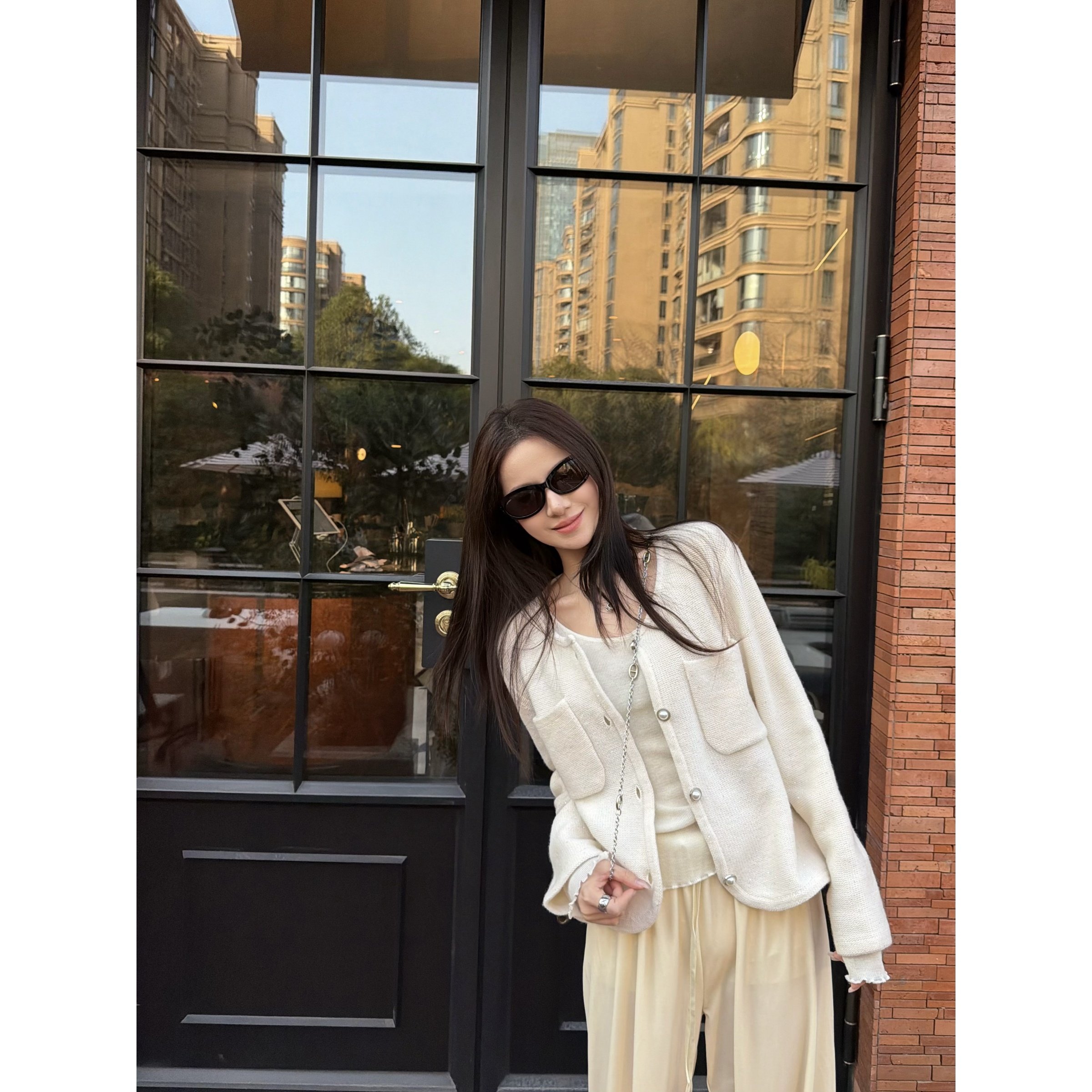 superniniyy 精纺100%羊毛细闪香风短款毛衣外套单排扣针织开衫女,女装/女士精品,毛衣,淘宝优惠券,粉丝福利购,淘宝优惠卷