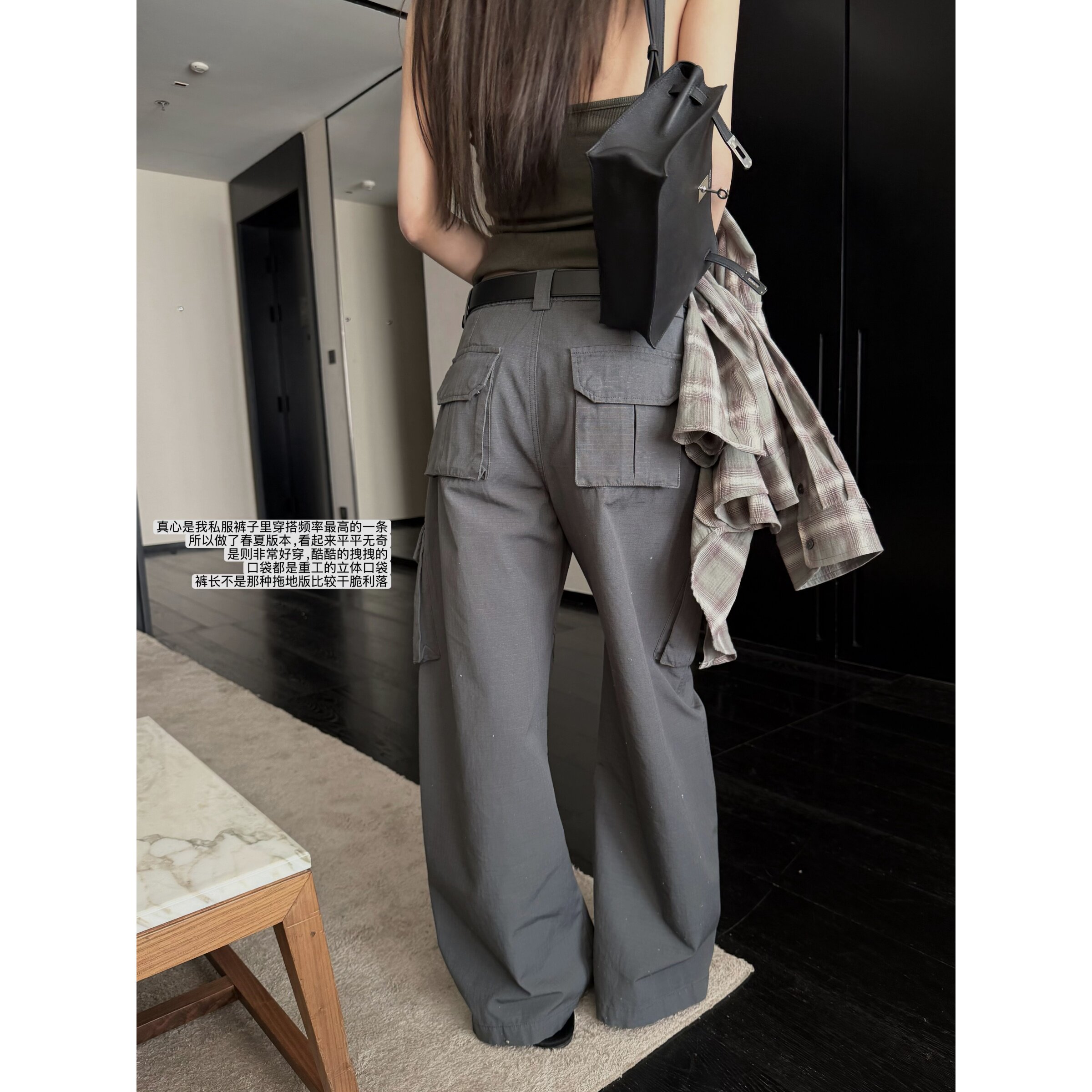 superniniyy 私服工装裤&春夏版立体口袋利落好版型工装裤长裤女