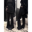 长裤 superniniyy 喇叭裤 &加绒加厚显瘦侧开叉屁帘裙裤 藏肉屁帘裤