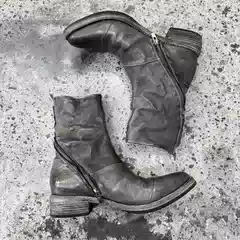 Dark Pioneer Washed and Distressed Hand-Stitched Goodyear First-Layer Kangaroo Leather Rotating Zipper Chelsea Leather Boots 2601