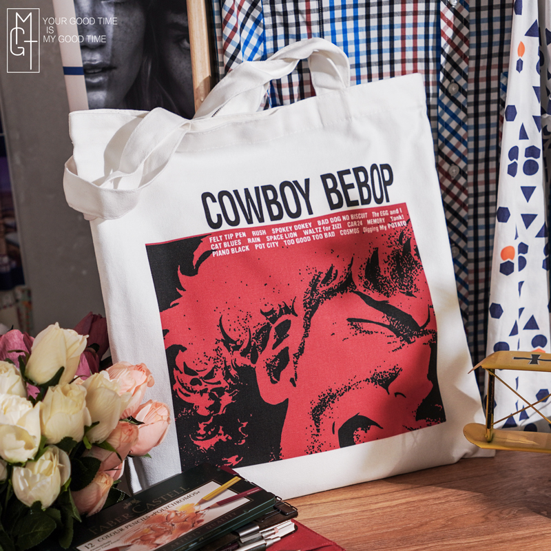 动漫周边帆布袋 星际牛仔 Cowboy Bebop 男女单肩 大容量购物袋