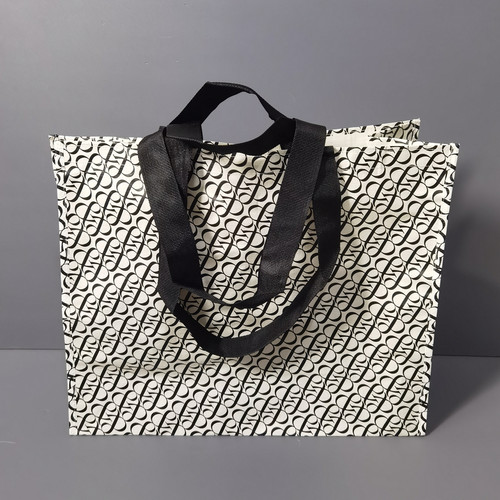 外贸原单大容量编织防水覆膜超市环保购物袋手提袋单肩包收纳袋