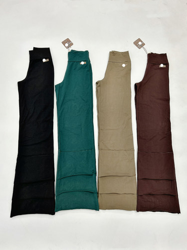 休闲弹力微喇薄款长裤个性