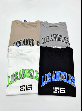 新款夏季男女童中大童薄款圆领短袖T恤纯棉学生亲子140-185 M 1