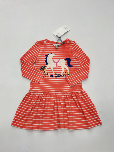 英国单JOU 纯棉女童春秋款刺绣款长袖连衣裙 Z2