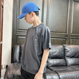 夏款日单中大童纯棉男童女童儿童纯棉圆领上衣短袖T恤R1