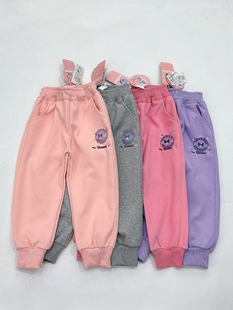 针织长裤 运动学生休闲裤 110 150 断码 2715女童中小童卫裤