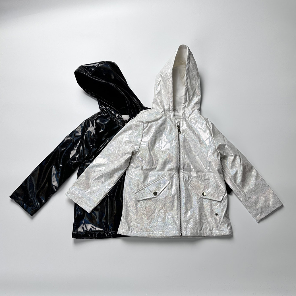 英国单个性女童双层防雨服中大童防风拉链外套C2