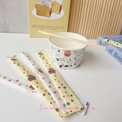 ins风可爱小熊一次性木筷子家用儿童吃饭专用独立包装食品级筷子