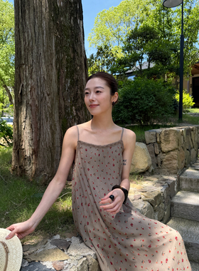 MOOTEA-韩版夏季新款度假风休闲百搭吊带连衣裙连衣裙27802