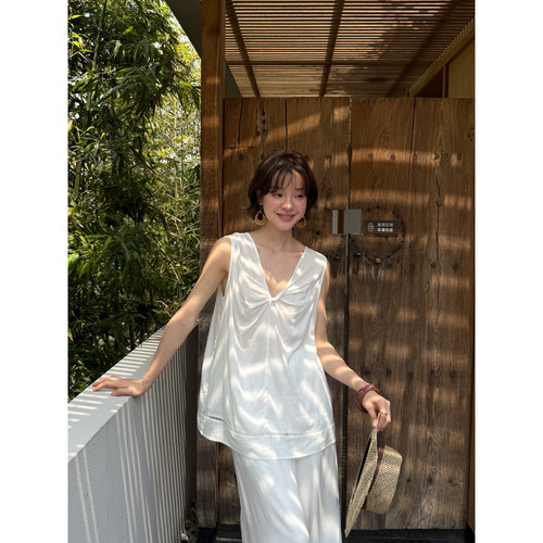 MOOTEA-休闲度假通勤百搭背心+休闲裤两件套套装27852