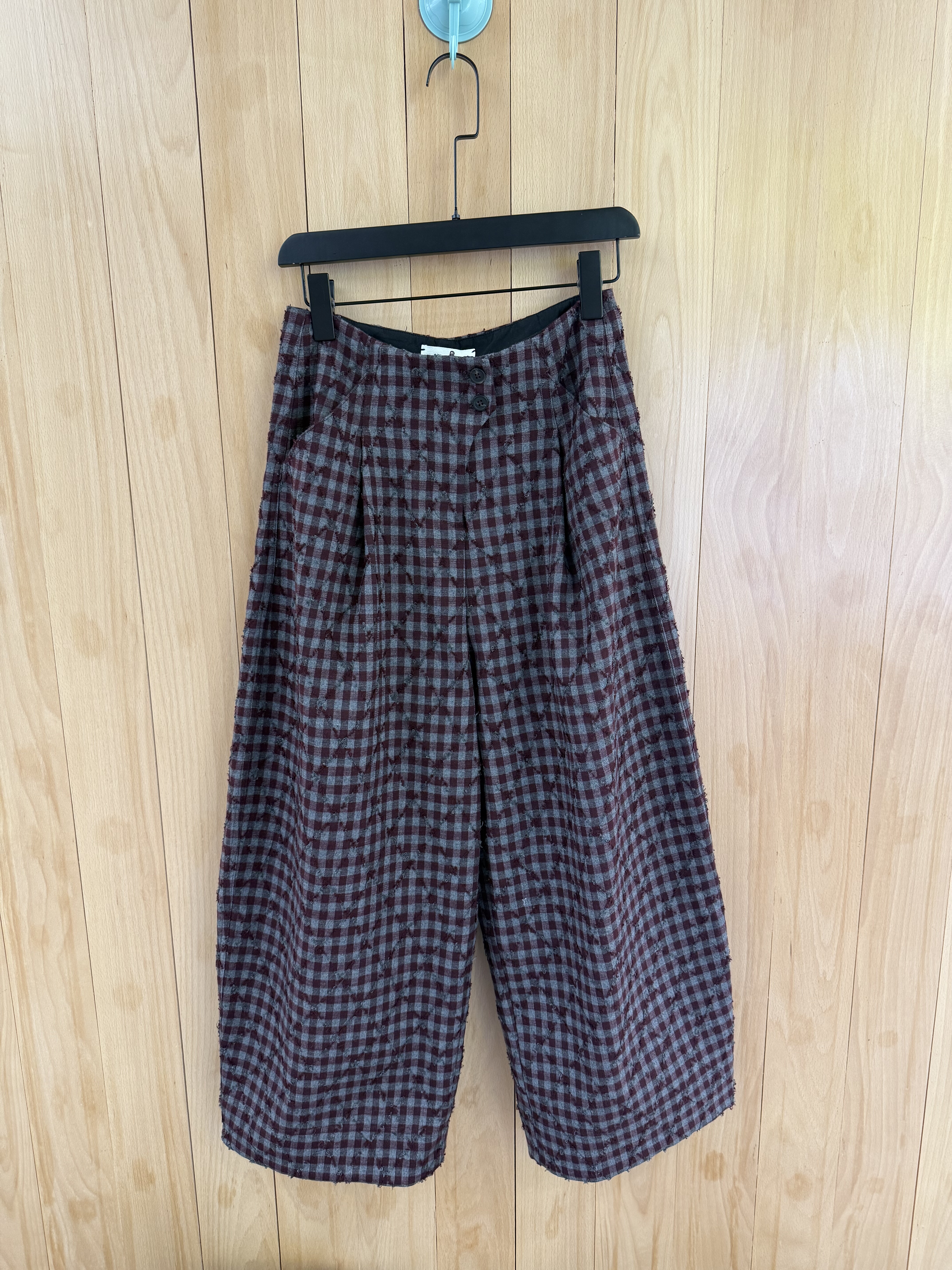 早秋小众DANN南油买手店时髦慵懒廓形日常通勤格纹复古百搭休闲裤