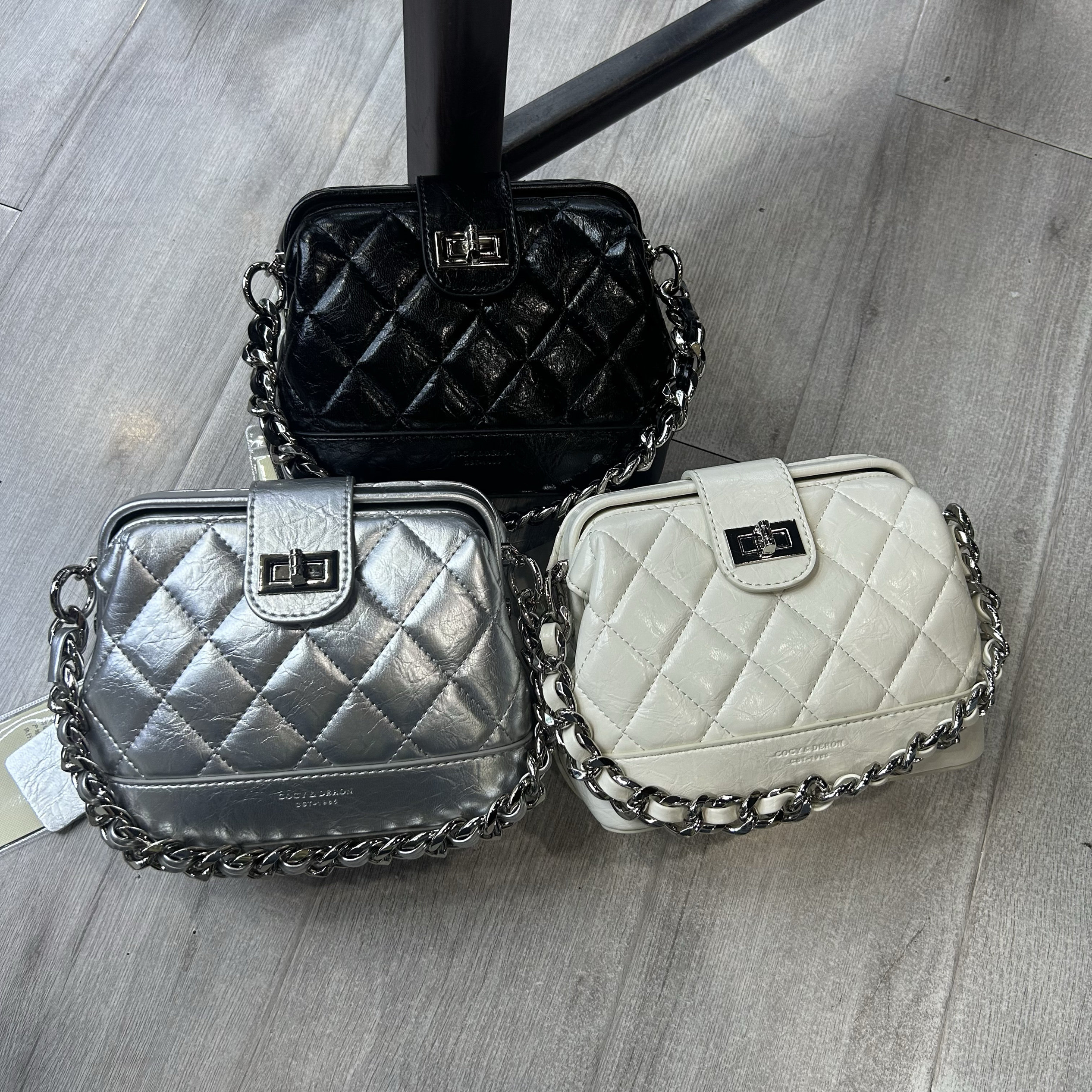 2026新款菱格链条贝壳包女小香风手提包包洋气盒子包单肩斜挎包