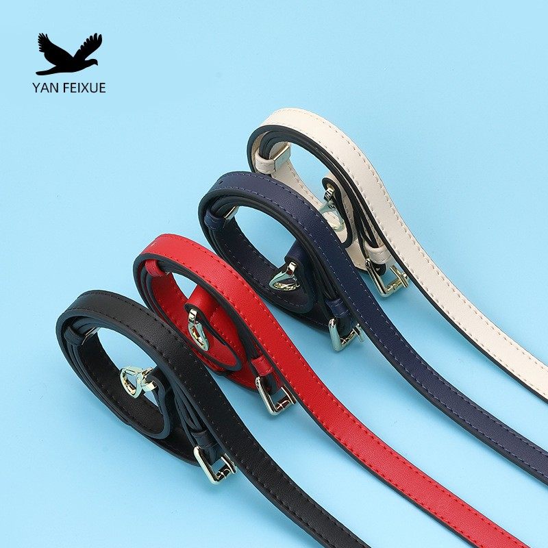 包包带子配件带斜挎可调节单肩带替换PU皮质细包带单买黑色浅金色