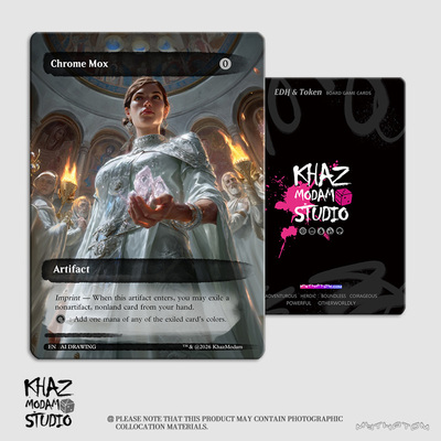 万智牌自制Token莫奈画风 五彩玛珂(Chrome Mox)技能卡牌现货