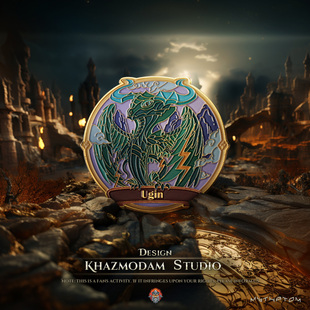 卡兹莫丹万智牌MTG卡套胸针徽章灵龙乌金MTGA卡通饰品男士桌游卡