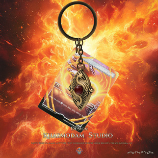 万智牌MTG红宝石徽章立体卡牌亚克力钥匙扣金属吊坠桌游道具挂件