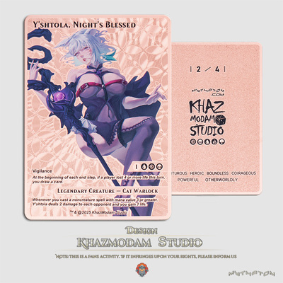 万智牌MTG夜之民雅修特拉(Y'shtola, Night's Blessed)EDH金属卡