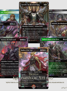 万智牌MTG自制卡牌EDH指挥官主题平闪卡代卡代牌套装卡牌异画现货