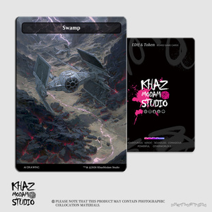 万智牌MTG自制Token星球大战主题基础地Swamp自制代卡代牌现货
