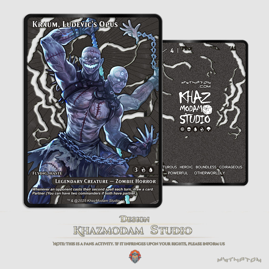 万智牌MTG卢德维佳作寇姆(Kraum, Ludevic's Opus)指挥官合金代卡图片