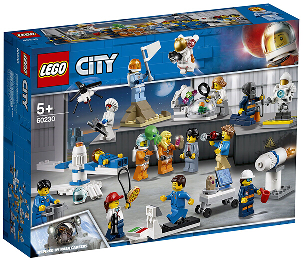 乐高lego 积木60230城市系列太空研发人仔套装2019款益智儿童玩具