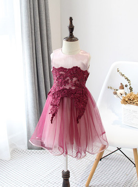 19夏annica story艾尼卡精致亮片礼服女童背心裙公主裙an31262