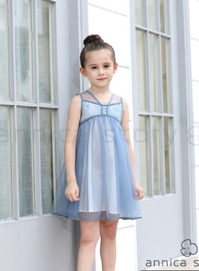 夏款 韩国童装气质纱纱连衣裙女童背心裙 86032