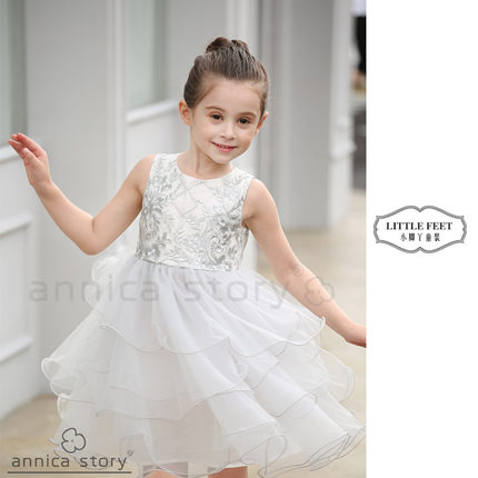 夏款 韩国童装 豪华公主礼服女童背心裙连衣裙an31215