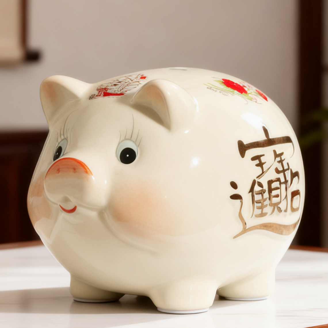 新款可存可取陶瓷用可爱小猪