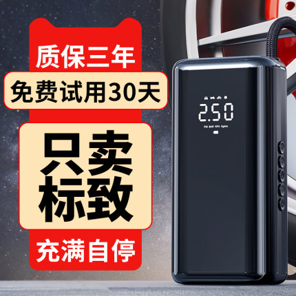 适用标致408X 308 508L 3008 4008 301车载无线充气泵汽车打气筒