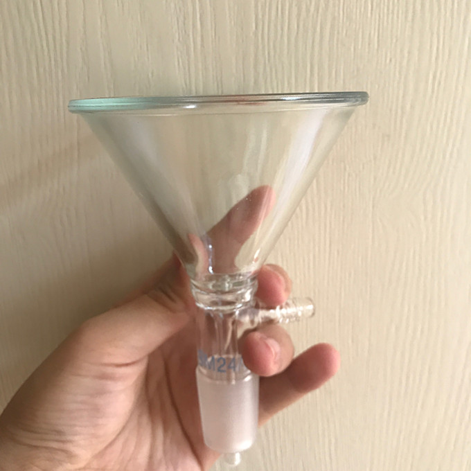 三角抽滤漏斗60/75/90/120/150标口玻璃减压抽滤器皿实验室孔板