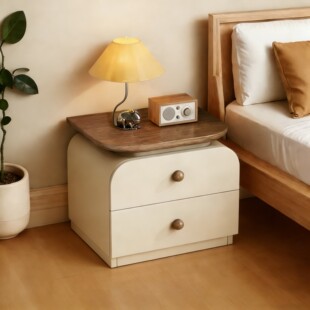 免安装床头柜实木小型收纳柜床头小边几神器替代2026新款床边柜子
