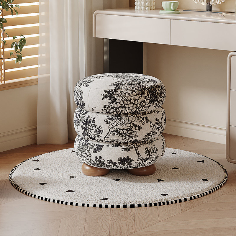 奶油风梳妆凳高级感轻奢创意网红家用小户型卧室中古风美甲化妆凳,住宅家具,梳妆凳,淘宝优惠券,粉丝福利购,淘宝优惠卷