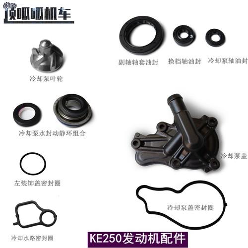 无极KE250油封动环静环叶轮LX250GS-3副轴换档轴油封发动机配件