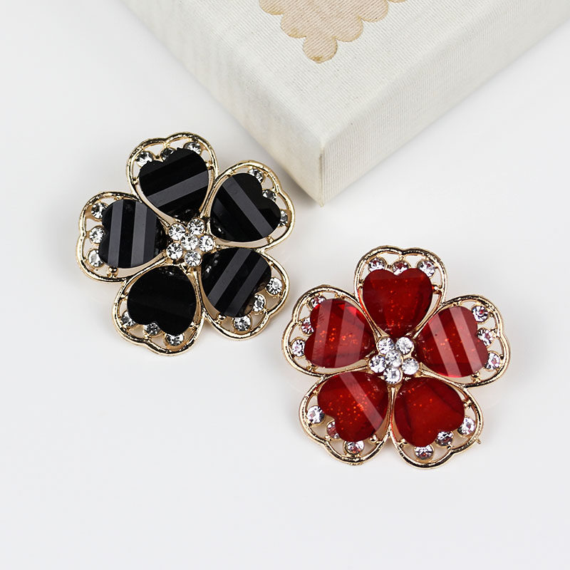 红色毛呢大衣扣子高档女扣羊绒呢子带水钻纽扣圆形服装钮扣装饰扣