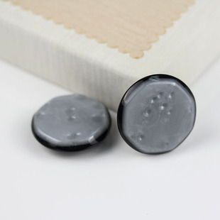 34MM高档树脂扣环保灰色扣子毛呢羊绒大衣毛衣纽扣衣服钮扣女