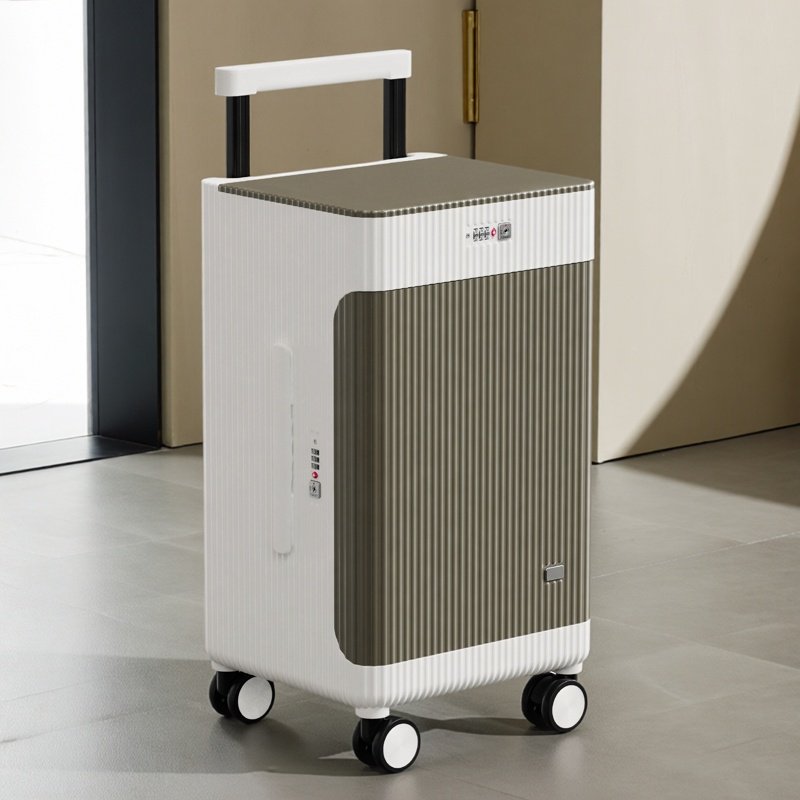 跨境行李箱20寸登机箱免托运新款女上开盖商务模块化立式宽拉杆箱