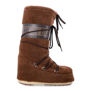 代购 BOOT女士雪地靴保暖防滑透气舒适棕色抓绒面料系带设计 MOON