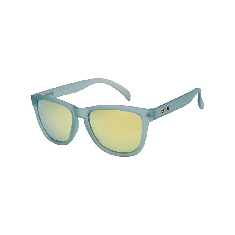 Goodr男女太阳镜防滑抗紫外线清晰视野减少眯眼浅绿色透明框轻盈