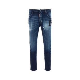 Dsquared2男式 休閑褲 高彈舒適修身 顯瘦 彈力牛仔A字褲