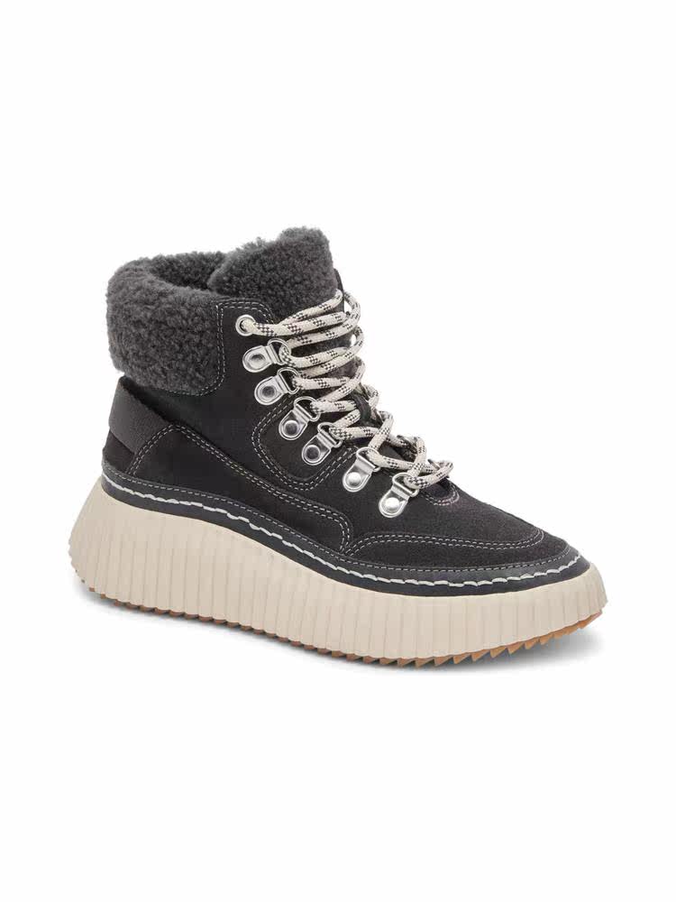 Dolce Vita时装靴Debbie舒适流行女子加绒加厚保暖冬季户外平底靴