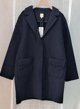 马威女羊毛大衣 中长羊毛大衣