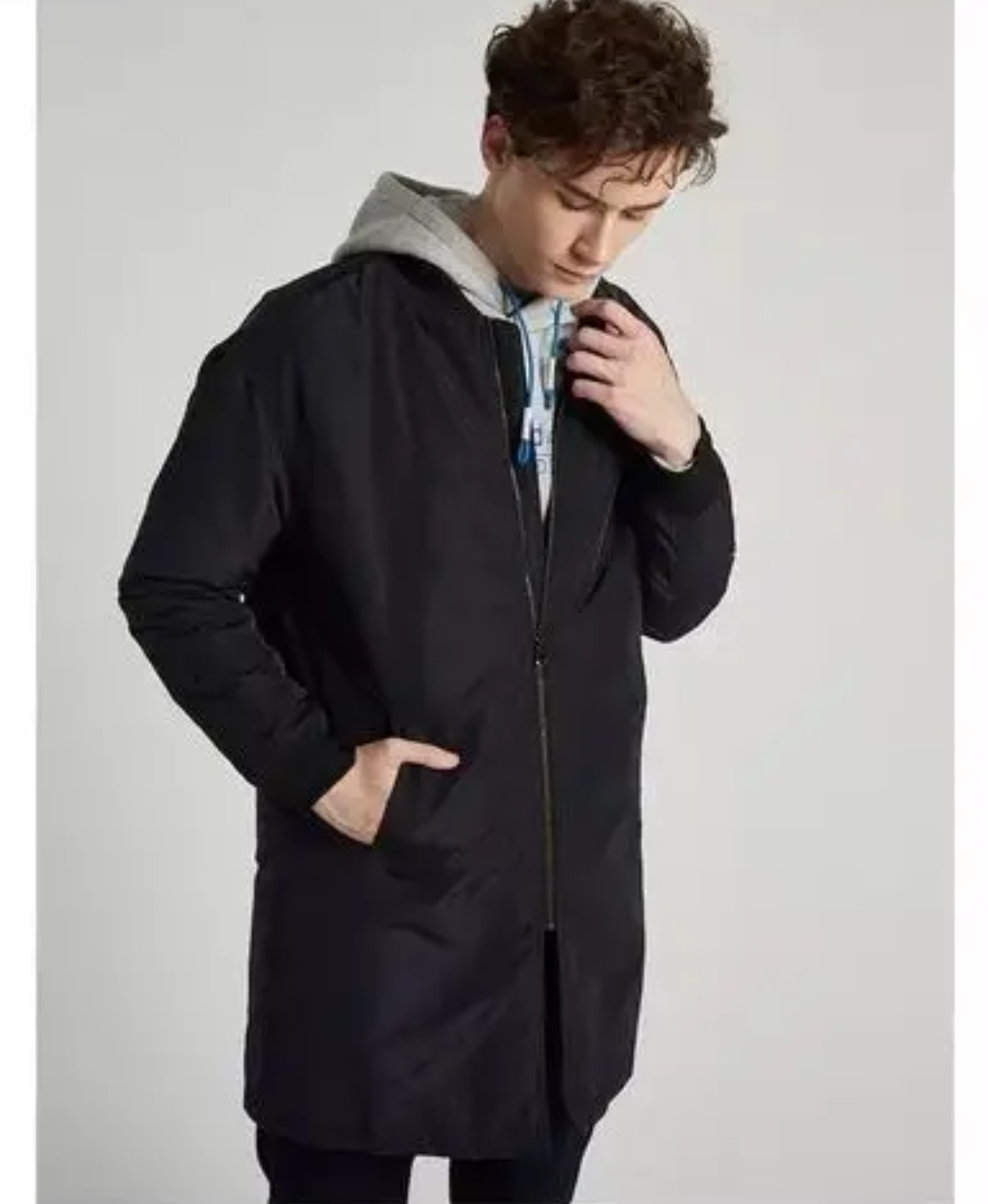 马威男中长棉衣 中长棉服