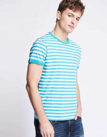 马威男 纯棉短袖 条纹短袖 纯棉短袖 特价就这几件了。