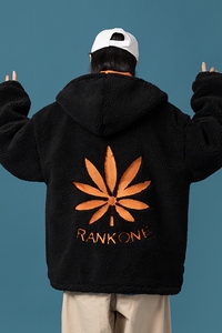 204-MY2081蓝墙中性大刺绣冬季棉服羊羔毛外套女羊羔绒棉衣